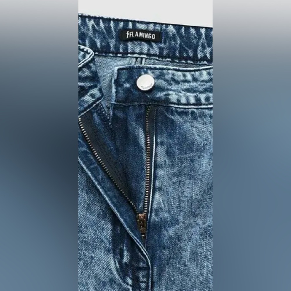 Flamingo Pocket Detail Wide Leg Low Waist Jeans Size Medium NWT - Picture 7 of 15